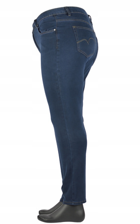 SPODNIE DAMSKIE JEANSY KAIWEISHI GRANATOWE W 46
