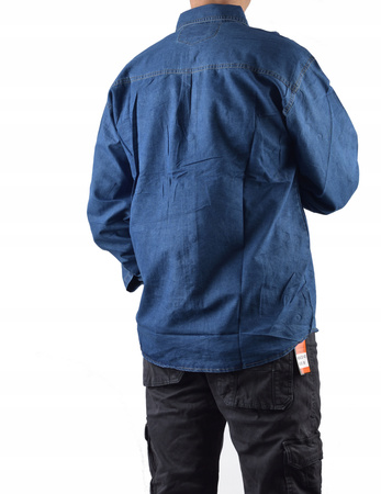 Koszula Jeansowa Niebieska Ciemna 5XL duży rozmiar