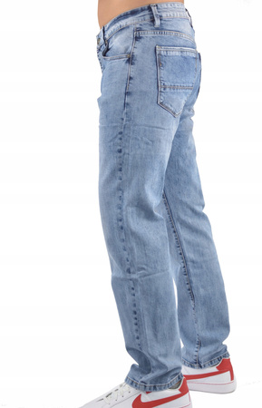 Jeansy Męskie EVIN Spodnie jasne Dł. L 30