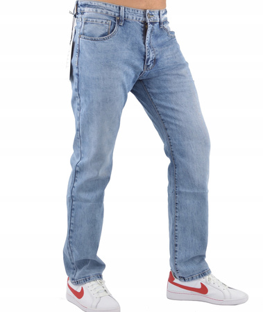 Jeansy Męskie EVIN Spodnie jasne Dł. L 30