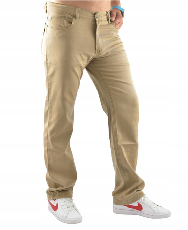 Spodnie jeans Bigrey meskie Bezowe 36/30