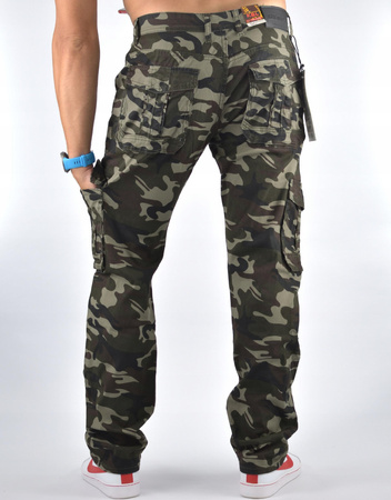 Meskie jeansy K&L spodnie moro bojówka