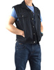 Kamizelka jeansowa męska czarna | Bezrękawnik Witboy | Retro styl | Rozmiary M–4XL | Produkt Polski