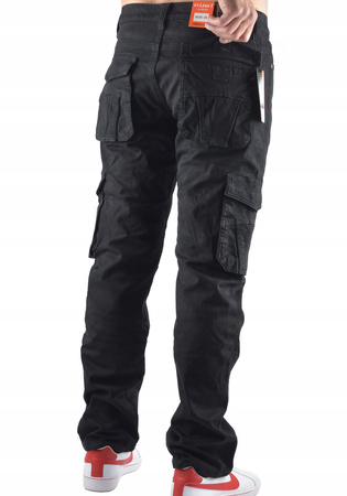 MESKIE JEANSY ST.LEONf BOJÓWKA OCIEPLANE CZARNE 39