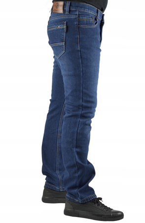 Jeansy Ocieplane Męskie ST.LEON Spodnie Granatowe W31