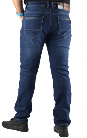 Jeansy Ocieplane Męskie ST.LEON Spodnie Granatowe W31