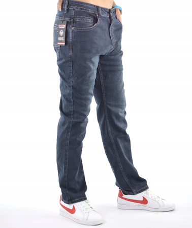 Spodnie jeansy meskie Sarol 38/32 grafitowo-szare