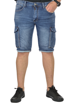 Krótkie Bojówki męskie Evin Spodenki jeansowe duże rozmiary od W39 do W46