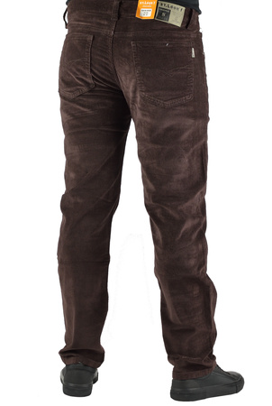 Sztruksy Męskie Brązowe St.Leon Spodnie tradycyjne nadwymiar od W 39 do W 48