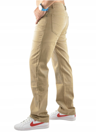 Spodnie jeans Bigrey meskie Bezowe 36/30