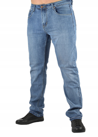 Spodnie jeansowe męskie niebieskie St.leon W35 L30