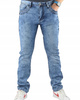 SPODNIE MESKI JEANSY NIEBIESKIE W36/L33 WYCIERANE