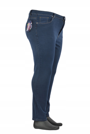 SPODNIE DAMSKIE JEANSY KAIWEISHI GRANATOWE W 46
