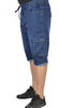 Krótkie jeansowe bojówki męskie plus size. W kolorze granatowym, od W 39 do W 48 