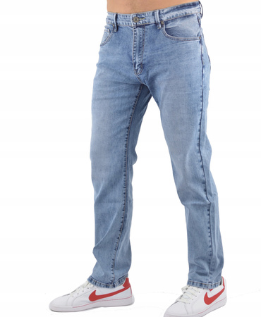 Jeansy Męskie EVIN Spodnie jasne Dł. L 30