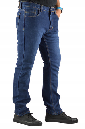 Jeansy Ocieplane Męskie ST.LEON Spodnie Granatowe W31