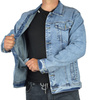 Kurtka męska jeans – elastyczna, jasna marmurkowa od L do 4XL