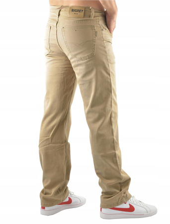 Spodnie jeans Bigrey meskie Bezowe 36/30