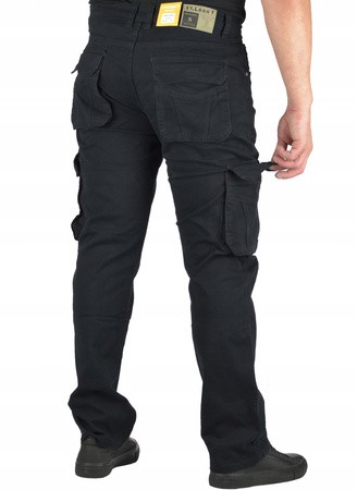 Bojówka czarna ocieplane Spodnie meskie St.leone rozmiar od W 33 do W 38 dł. nogawki L 32