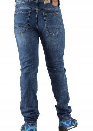 Spodnie Męskie Jeansy Niebieskie EVIN W34 L36