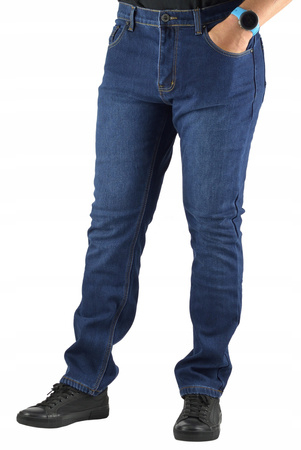 Jeansy Ocieplane Męskie ST.LEON Spodnie Granatowe W31