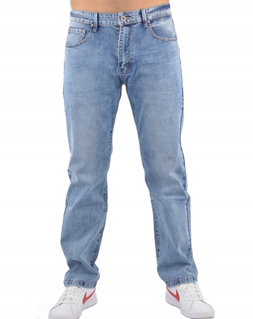 Jeansy Męskie EVIN Spodnie jasne Dł. L 30