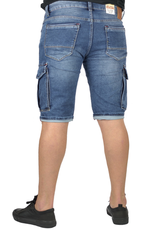 Krótkie Bojówki męskie Evin Spodenki jeansowe duże rozmiary od W39 do W46