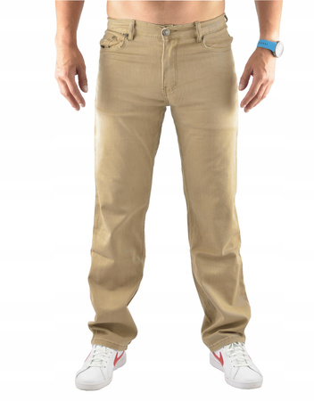 Spodnie jeans Bigrey meskie Bezowe 36/30