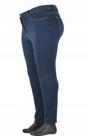 SPODNIE DAMSKIE JEANSY KAIWEISHI GRANATOWE W 46