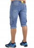 KRÓTKIE SPODENKI JEANSOWE MĘSKIE BOJÓWKI W44 DUŻE