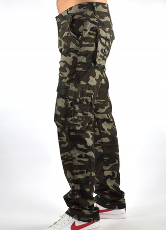 Meskie jeansy K&L spodnie moro bojówka