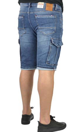 Krótkie Bojówki męskie Evin Spodenki jeansowe duże rozmiary od W39 do W46