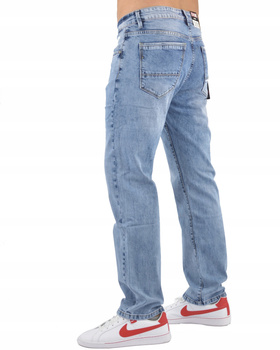 Jeansy Męskie EVIN Spodnie Wycierane Dł. L 32 