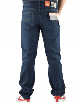 Spodnie Męskie Jeansy ST.LEON f Nadwymiar Granatowe  dł. nogawki L 32 od W 39 do W 50