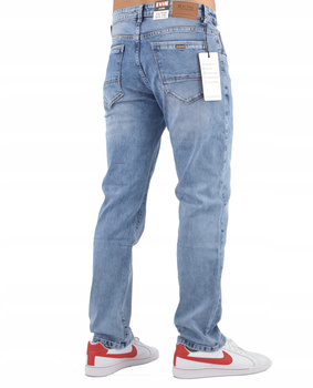 Jeansy Męskie EVIN Spodnie jasne Dł. L 30