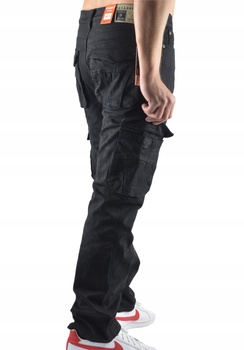 MESKIE JEANSY ST.LEONf BOJÓWKA OCIEPLANE CZARNE 36