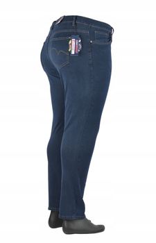 SPODNIE DAMSKIE JEANSY KAIWEISHI GRANATOWE W 46