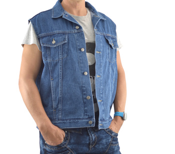 Bezrękawnik Jeansowy Firmy WITBOY Kamizelki w rozmiarach od M do 5XL