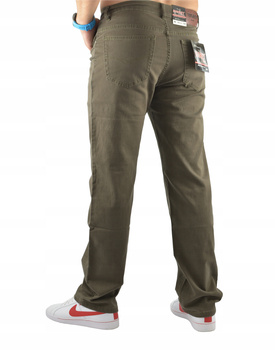 Jeansy BIGREY Spodnie Męskie Oliwkowe dł. nogawki L34