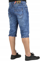 Spodenki jeansowe męskie za kolano niebieskie W 40
