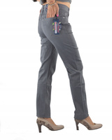 Spodnie damskie Kaiweishi jeansy Szare 28