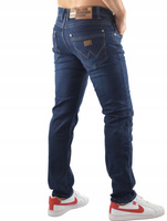 Męskie jeansy K&L granatowe spodnie W32 do W42 dł. nogawki L 30