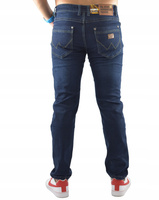 Męskie Jeansy K&L Granat Spodnie dł. L 32 Nadwymiar od W 39 do W 48