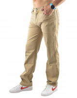 Spodnie jeans Bigrey męskie Beżowe model 718 dł. nogawki L 30